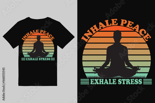 Yoga T-Shirt Design Meditation, Mindfulness & Wellness Minimal Art Collection