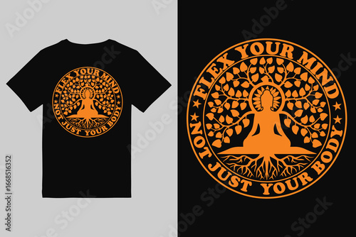 Yoga T-Shirt Design Meditation, Mindfulness & Wellness Minimal Art Collection