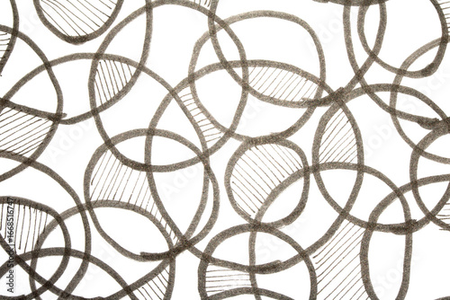 Hand Made Felt Tip Pen Doodle Scribble With Circles Dots and Swirls in Black for background