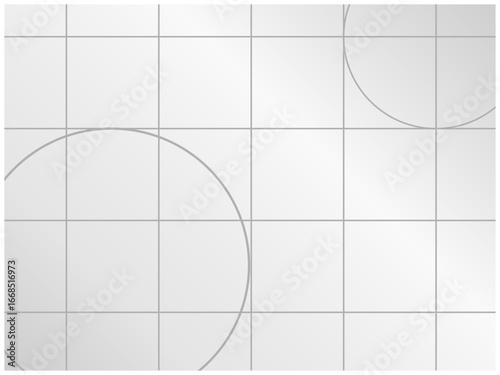 幾何学模様のタイル壁 モノクログレーグラデーションの背景