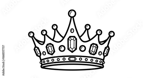 elegant jeweled crown illustration royalty, monarchy, king, queen, power
