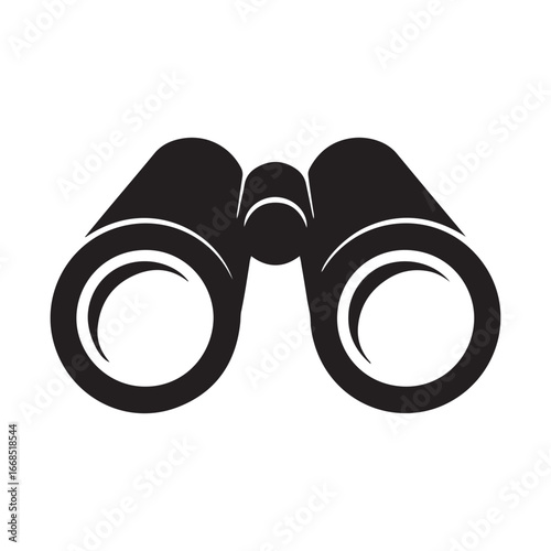 vector illustration of a set of binocular icons