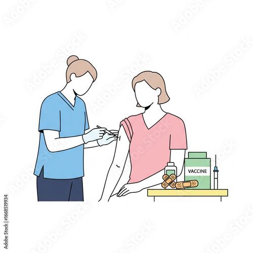 doctor injects vaccine