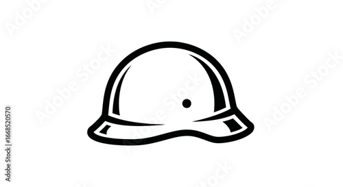 military helmet icon, steel helmet, war headgear, combat gear, protection, soldier equipment, army, vintage, graphic design element