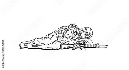 sleeping soldier, military combat, war, 