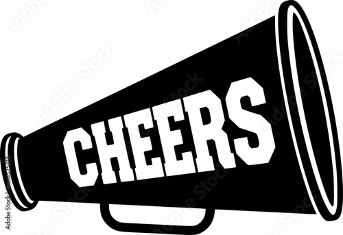 Cheer megaphone svg, Cheer megaphone silhouette, Cheer megaphone svg cut files, Cheers silhouette. 