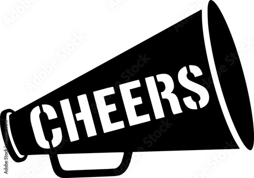 Cheer megaphone svg, Cheer megaphone silhouette, Cheer megaphone svg cut files, Cheers silhouette. 