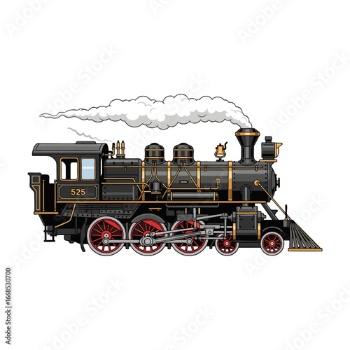 Steam-powered locomotive train