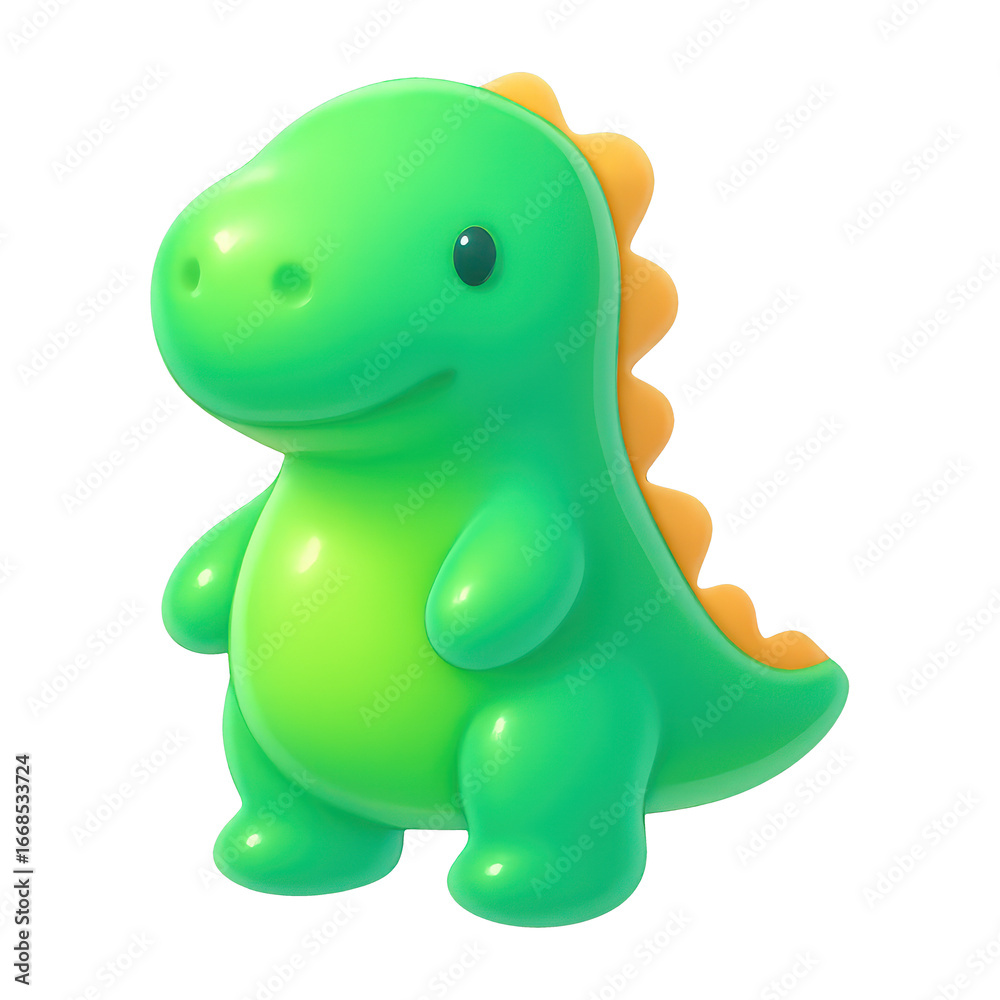 Naklejka premium PNG Cute green dinosaur toy