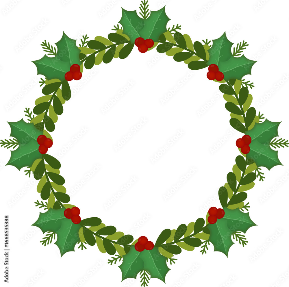 Fototapeta premium Cute Christmas elements for december