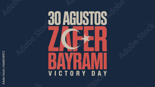 Turkey Zafer Bayrami Victory Day Celebration Design