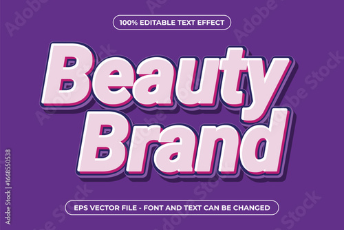 Beauty Brand 3D Editable Text Effect
