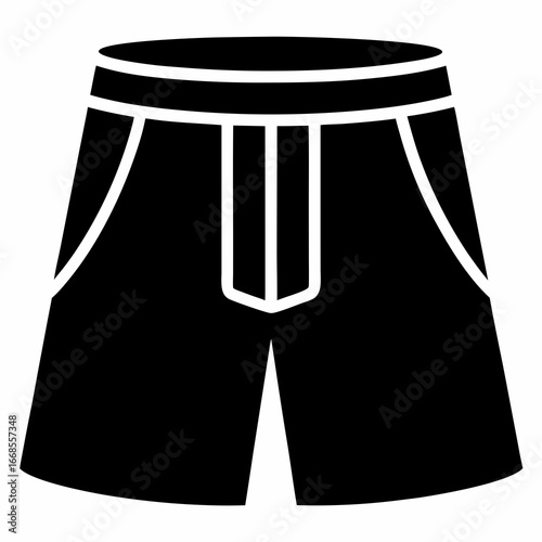 Sport Shorts Silhouette Vector