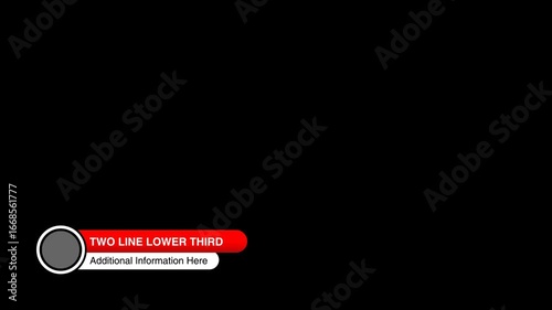 Simple Elegant Double Line Lower Third Title for Name or Text