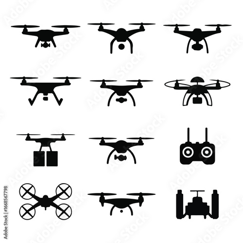 military helicopter silhouettes vector