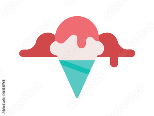 ice cream cone isolated
