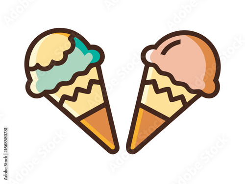 ice cream cone isolated
