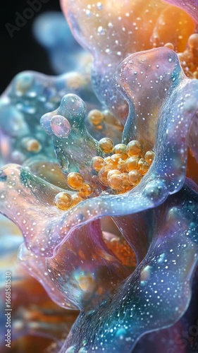 A close up of a flower with water droplets on it