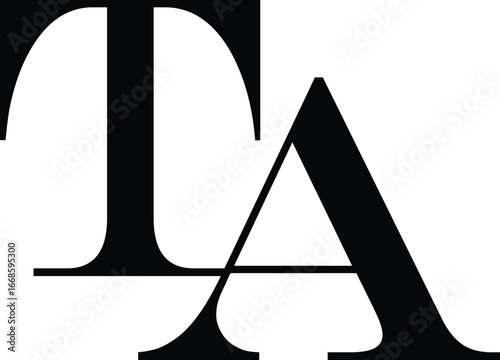 TA,AT,T,A,A,T abstract, letters, logo, monogram, style, symbols, ambitions, icons, 
