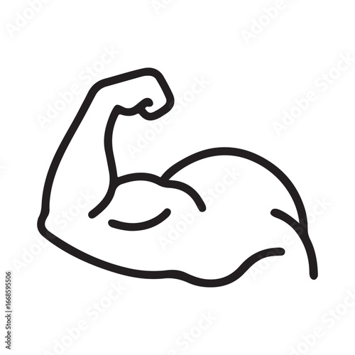 Biceps Curl Strong Arm Gesture