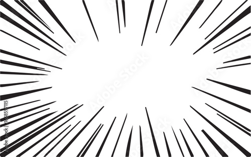 Dynamic Radial Speed Lines Burst Background