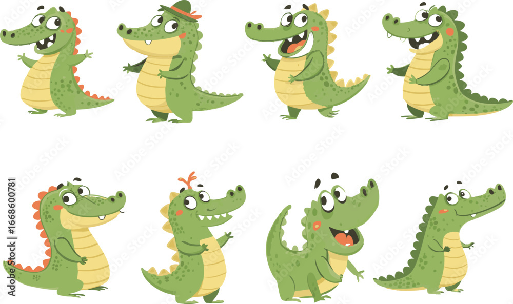 Fototapeta premium set of crocodile