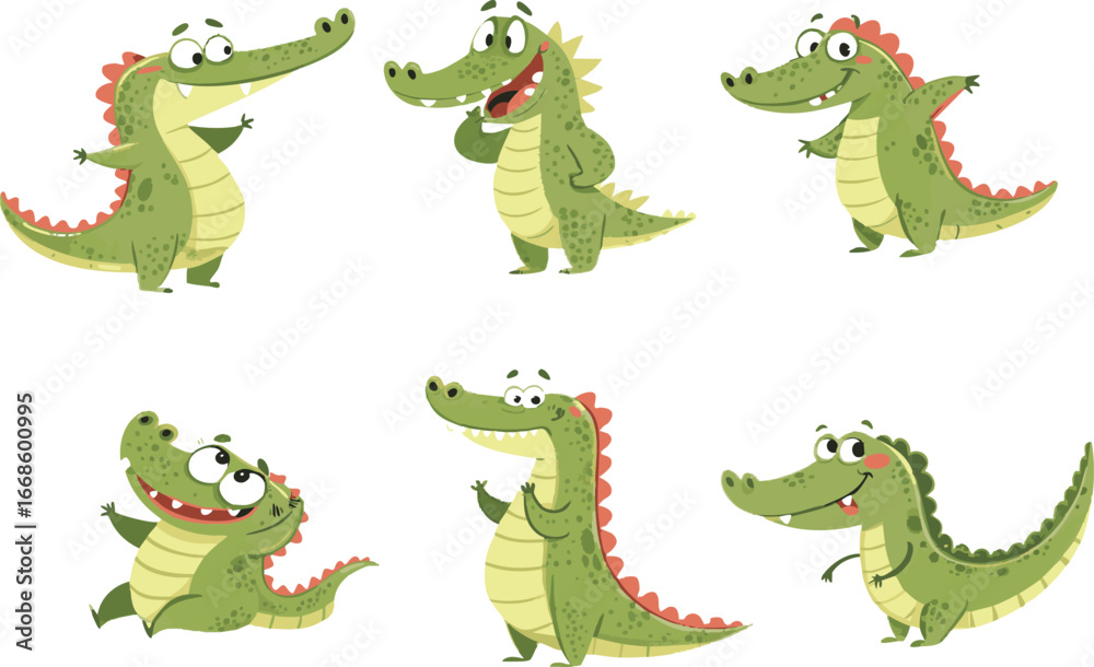 Fototapeta premium set of crocodile