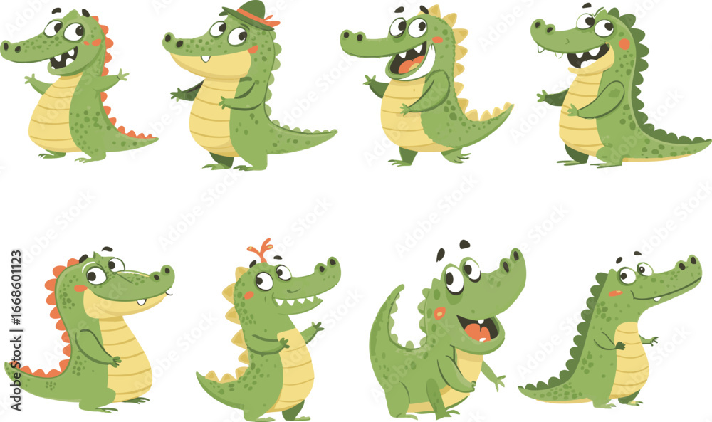 Obraz premium set of crocodile