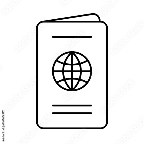 Passport icon stock illustration