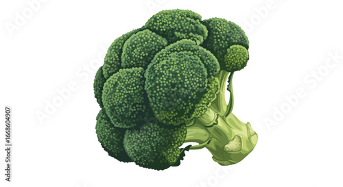 Fresh Green Broccoli Head for Healthy Eating.