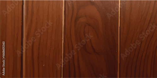Dark Brown High Gloss Wooden Plank Texture – Polished Reflective Wood Surface with Natural Grain and Classic Retro Interior Background
