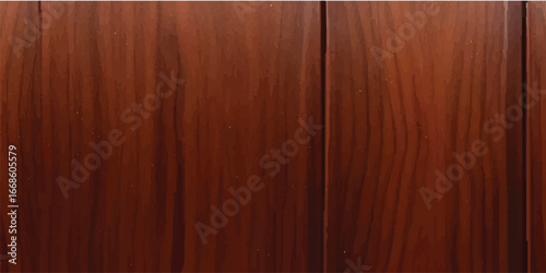 Close-Up of Polished High Gloss Brown Wood Surface – Elegant Wooden Texture with Reflective Finish and Natural Retro Grain for Backgrounds and Tables
