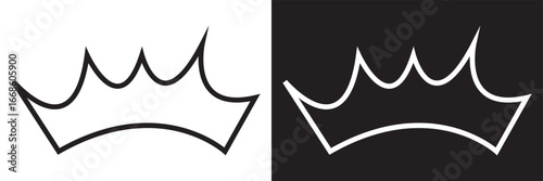 Teardrop outline vector design. Minimalist illustration featuring three teardrop outlines mirrored in negative space, ideal for abstract design and backgrounds. vector illustration