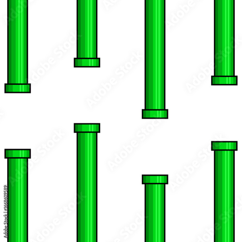 Multiple green pipe in game, Arcade style