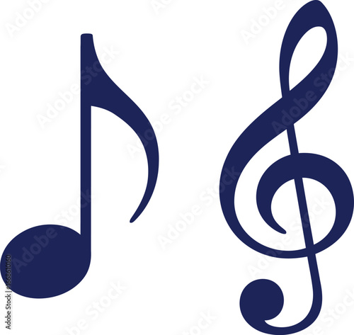 Harmonious Arrangement Melodic Symphony Expressive Composition Artistic Representation Musical Notation Creative Design Instrumental Music Treble Clef Note Visual Harmony Timeless Serenade