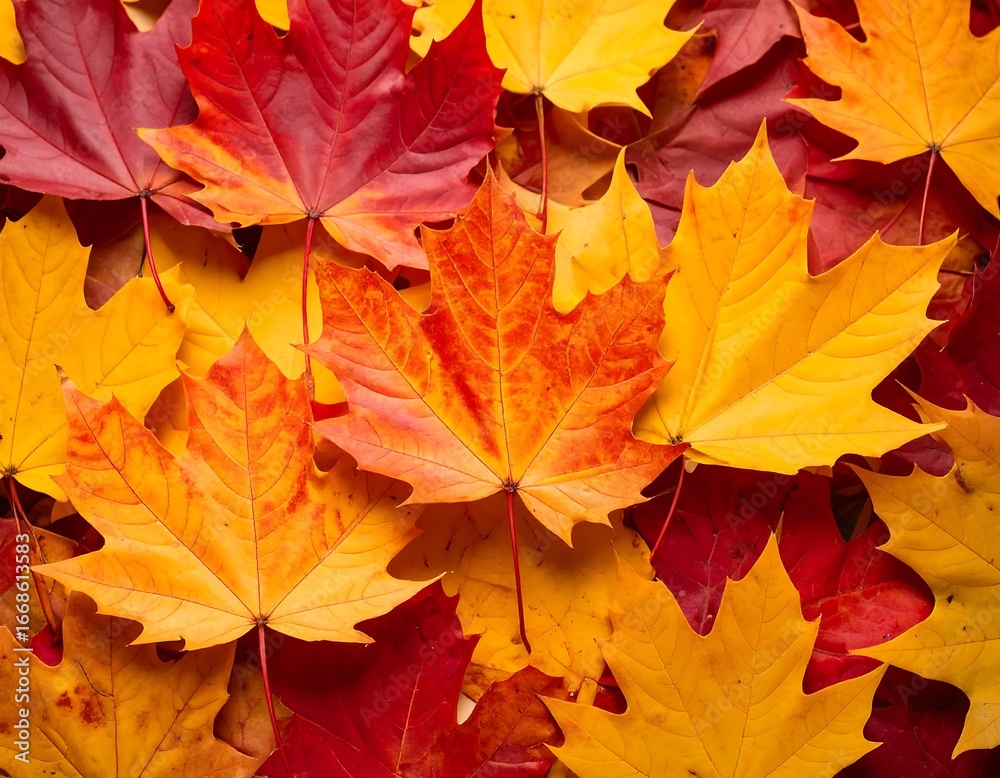 Fototapeta premium Autumn leaves, vibrant colors (3)