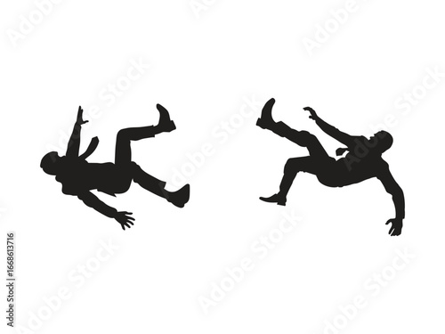 Dynamic silhouettes capture the exhilarating motion of parkour athletes mid-air, showcasing agility and freedom.