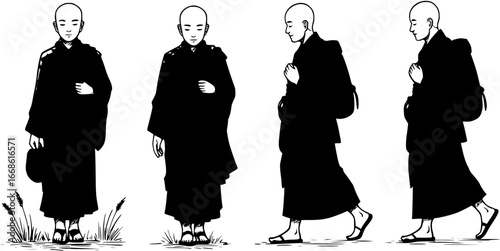 Monks on a Spiritual Journey
