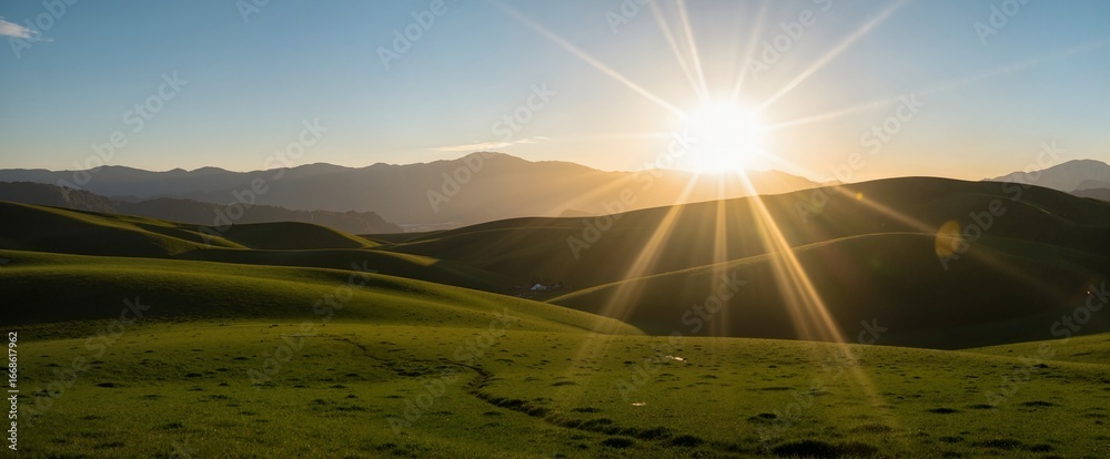 Obraz premium sunrise over the mountains