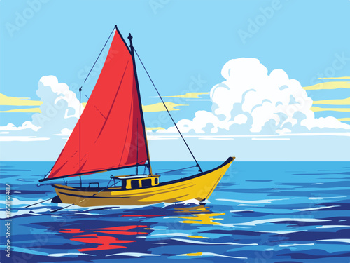 sailboat on the sea