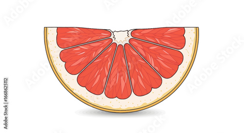Vibrant Grapefruit Slice: A Refreshing Citrus Delight.