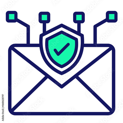 Email Security  Icon Element For Design