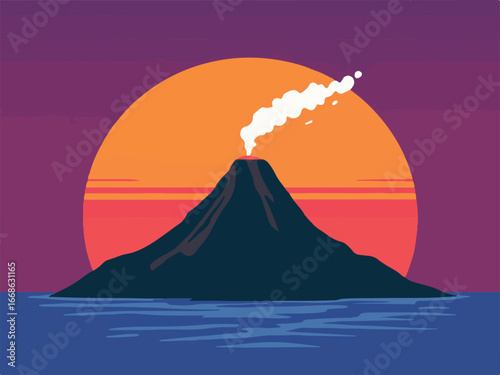 Volcano Eruption Landscape