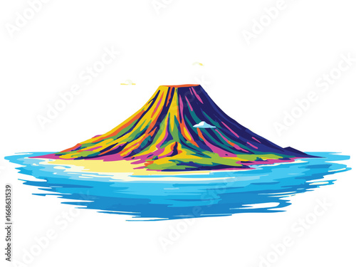 Volcano Eruption Landscape