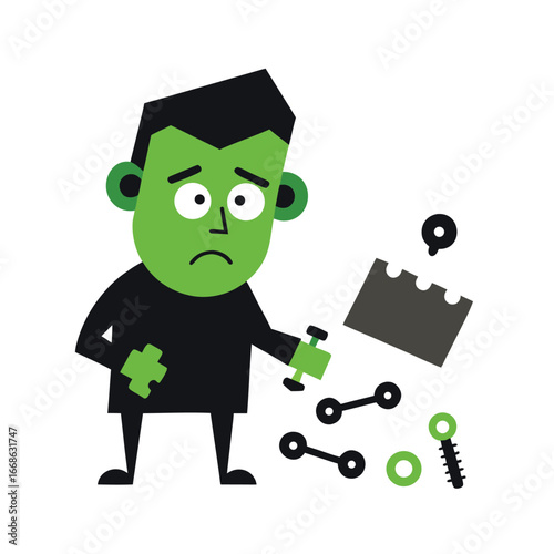 Frankenstein Confused By Complex Instruction Manual