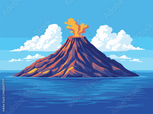 Volcano Eruption Landscape