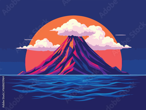 Volcano Eruption Landscape