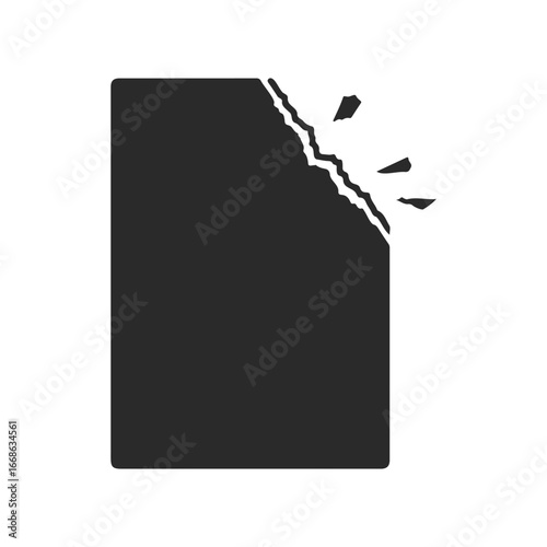 Simple georgia state silhouette with distinctive shape and borders