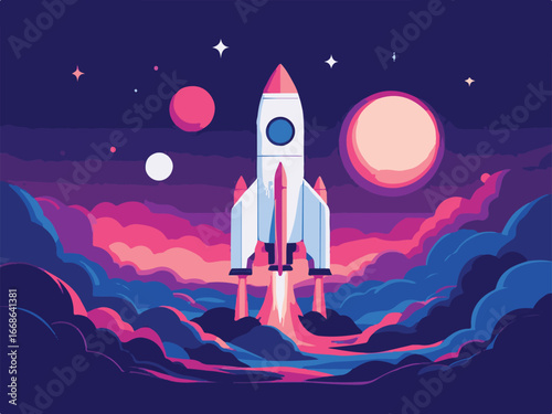 rocket in space