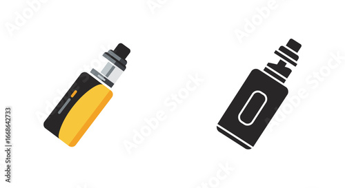 Two electronic vaporizers with different designs on a white background